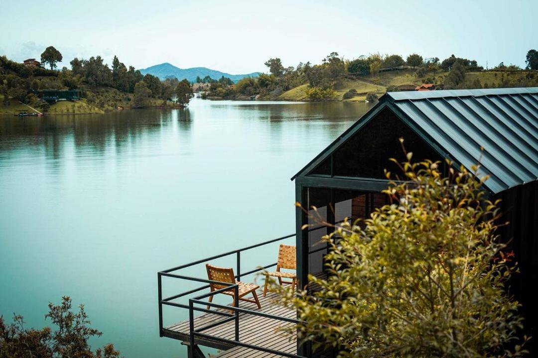 The Boato Hotel Guatapé Eksteriør bilde View of the lake from the hotel